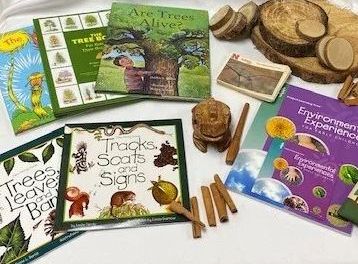 Material included in a Tree Trunks learning kit.